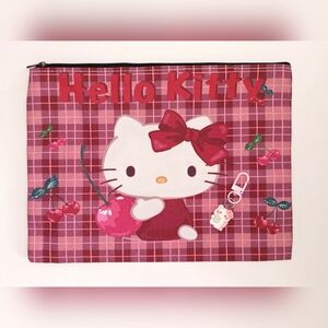 Hello Kitty & Cherries Pencil Case Cosmetic Bag Organization Bag + Cutie charm
